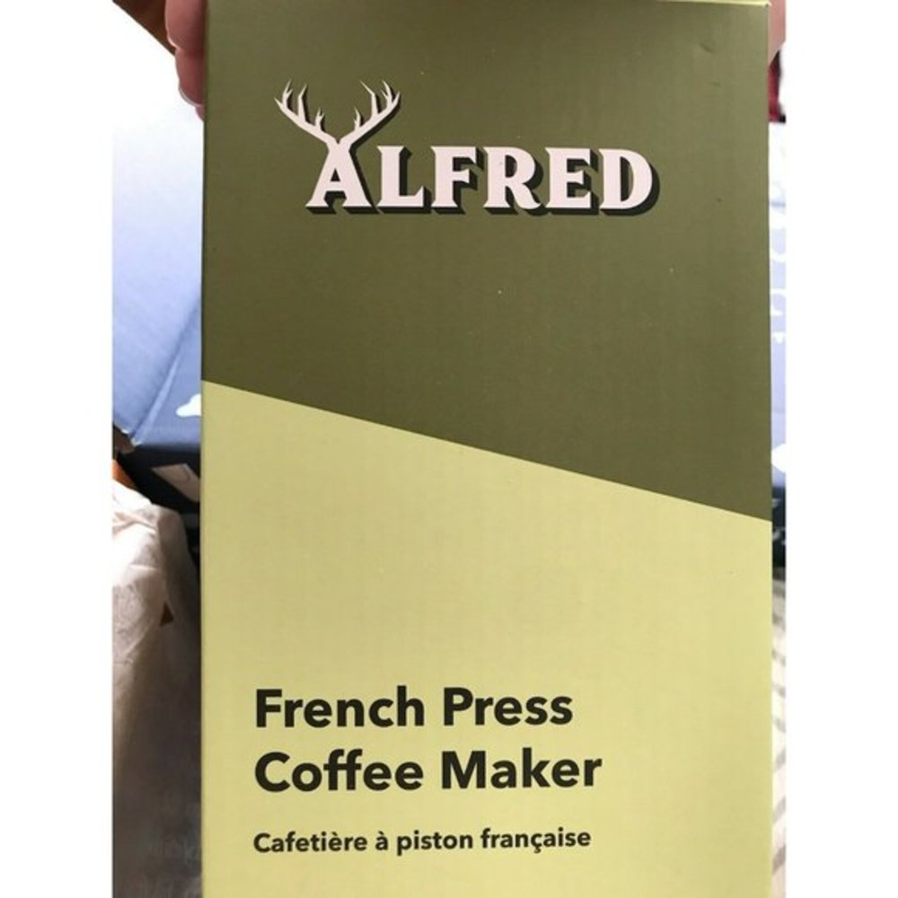 Alfred French Press Coffee Maker "But First Coffee" 20 oz. NEW IN BOX - Picture 6 of 7